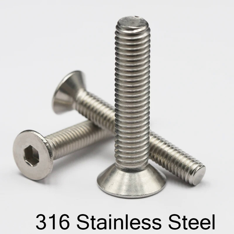 M3 M4 M5 M6 M8 M10 M12 5-100mm 316 Stainless Steel DIN7991 Hexagon Hex Socket Flat CSK Countersunk A
