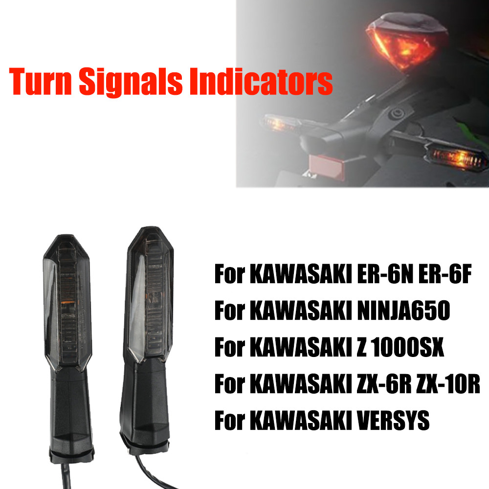 สําหรับ KAWASAKI ER-6N/F NINJA650 ZX-6R VERSYS Universal LED ด้านหน้าหรือด้านหลังไฟเลี้ยว Flasher รถจักรยานยนต์อุปกรณ์เสริม