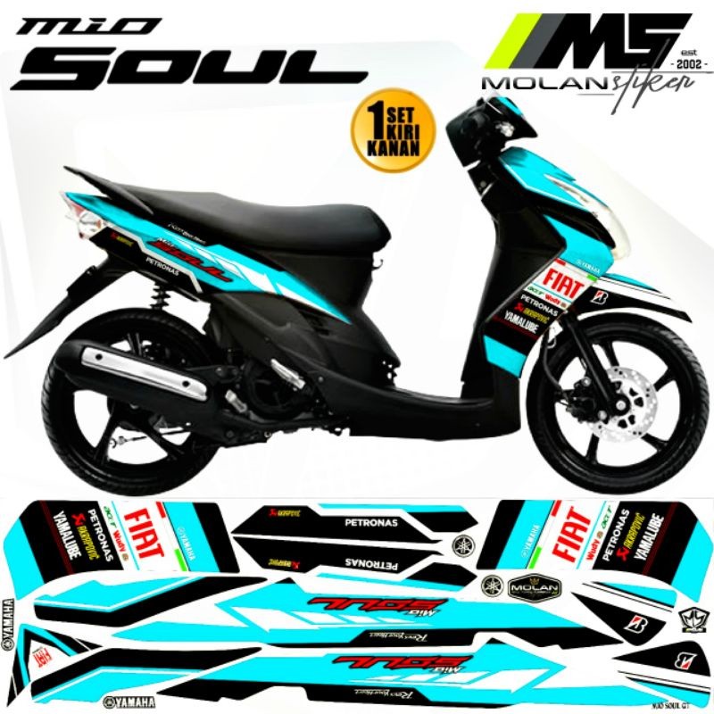 Decal สติกเกอร์ Striping Variations Mio Soul Karbu 2006-2012 (FIAT Yamaha Racing Moto Gp) Mio Soul 1