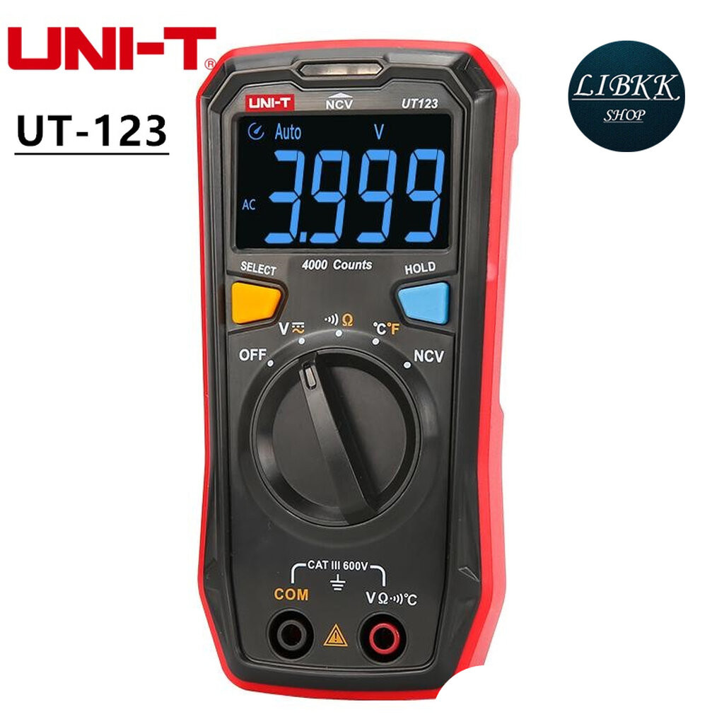 UNI-T  UT123 ดิจิตอลมัลติมิเตอร์ เหมาะสำหรับเป็นเครื่องมือประจำบ้าน วัดอุณหภูมืได้ด้วย