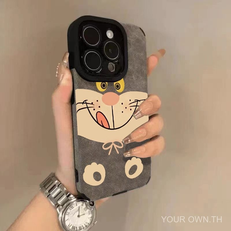 เคสมือถือหนังกลับสำหรับ iphone16/15PROMAX สำหรับแมวลูซิเธ่14/13/12เซ็ตกันกระแทก1pqx