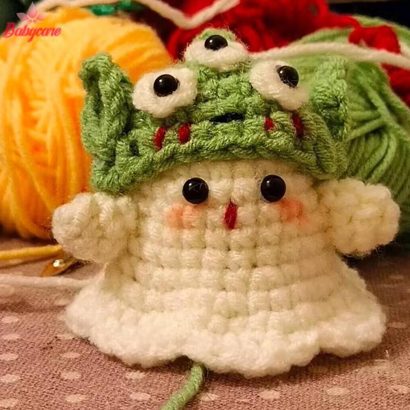 Byce> ขนสัตว์โครเชต์ผีน้อยน่ารัก Lily Of The Valley จี้ดอกไม้ถักด้วยมือ DIY วัสดุกระเป๋าจี้รถจี้น่ารักใหม่ - รูปที่ 4