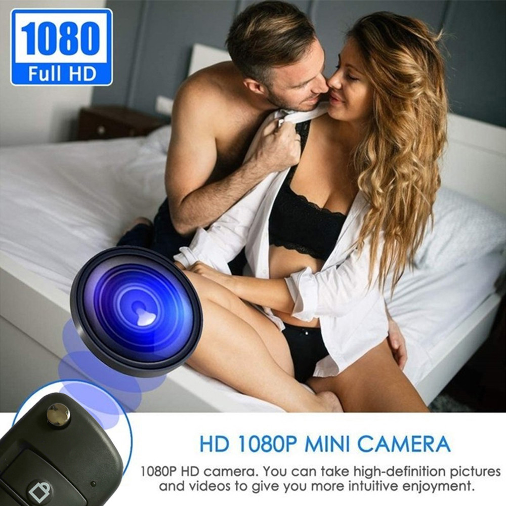 1080p Full HD กุญแจรถมินิกล้องอินฟราเรด Night Vision การตรวจจับการเคลื่อนไหวพวงกุญแจ Action กล้อง