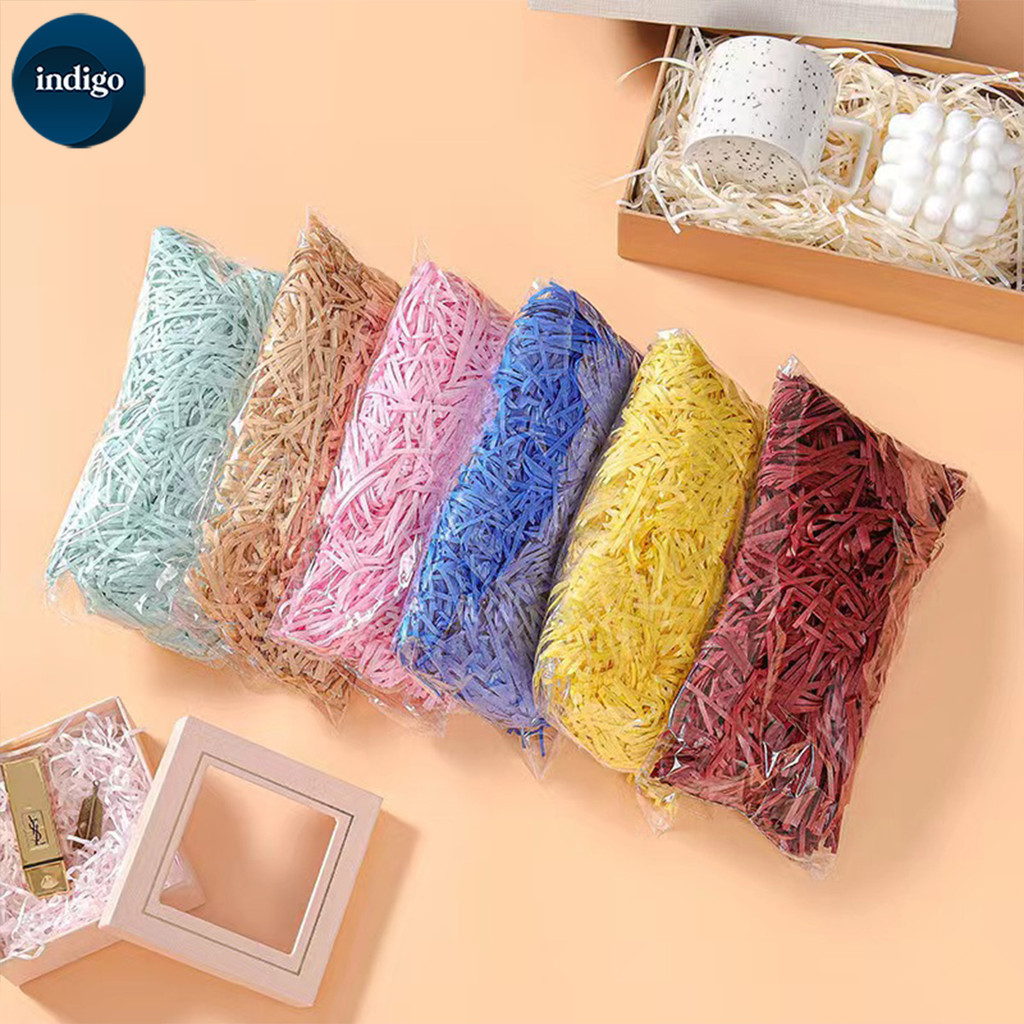 กระดาษฝอยกันกระแทก กระดาษฝอยสี ฟิลเลอร์กล่องของขวัญ ตกแต่ง กล่องของขวัญขนมแต่งงาน กล่องบรรจุภัณฑ์