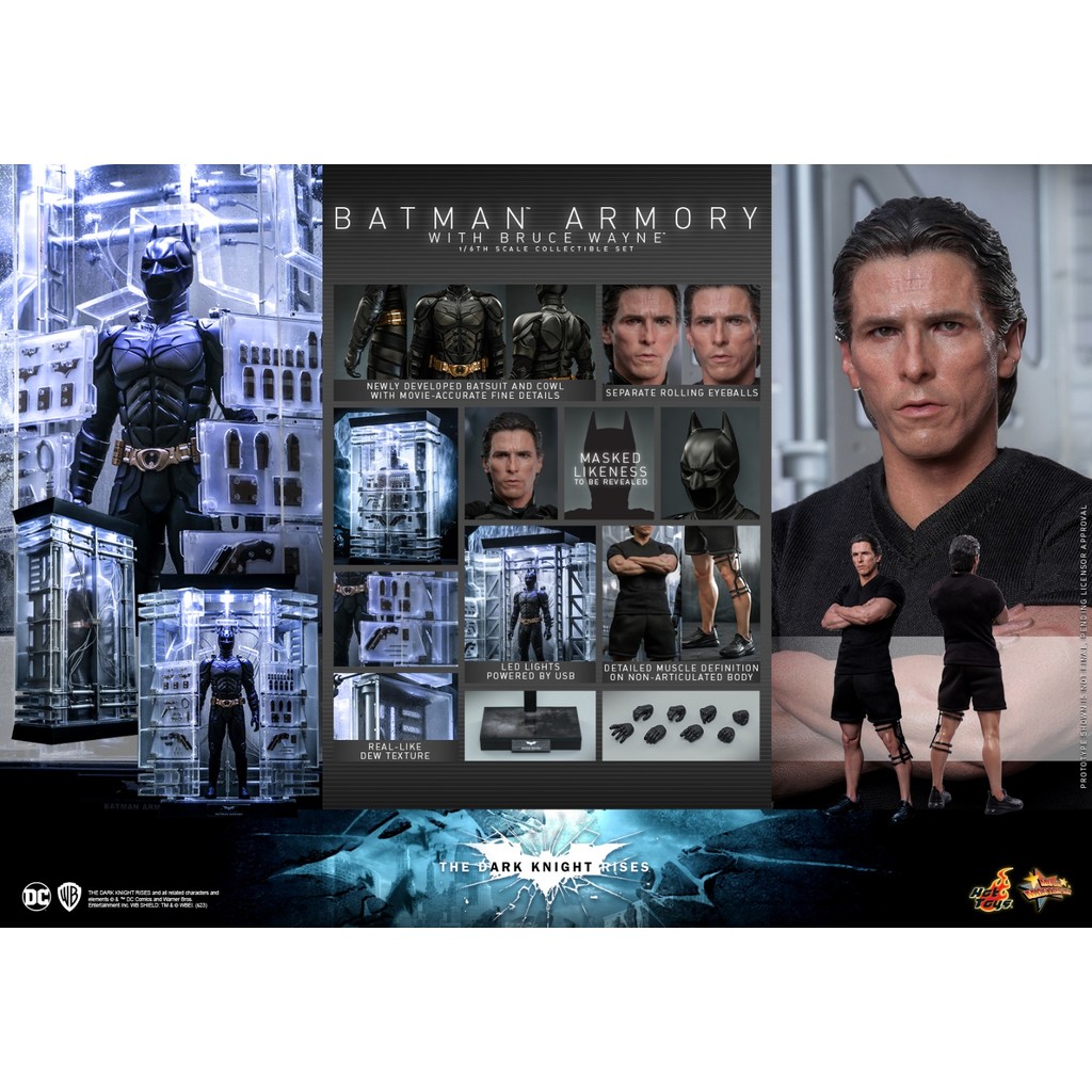 Hottoysht1/6 MMS702 Rise of the Dark Knight Batman Gnaku & Bruce Wayne Set