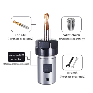 มอเตอร์เพลาแกนส่วนขยาย Rod ER16 Collet Chuck แกนตัดบาร์ CNC เครื่องกลึงเครื่องมือ