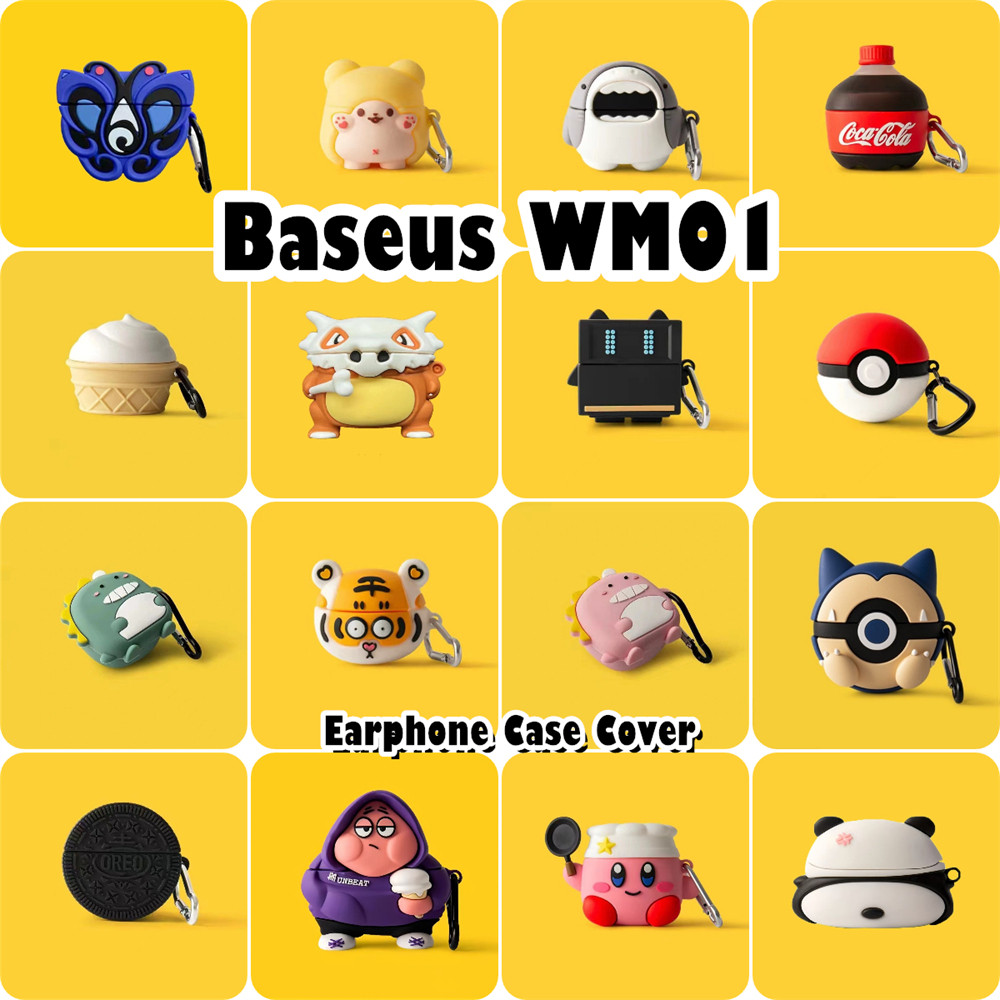 imamuraFor Baseus WM01 Case Casing Soft Silicone Headphone Case Anime Cartoon Style