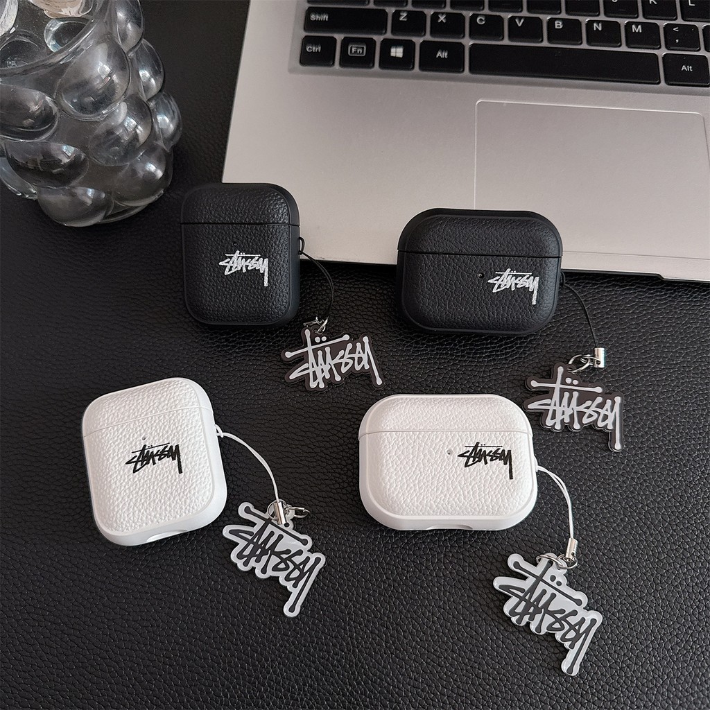 สําหรับ AirPods 1 2 3 4 ANC Pro 3 2 เคสป้องกัน Stussy Soft Lichee TPU ฝาครอบปลอกเชลล์
