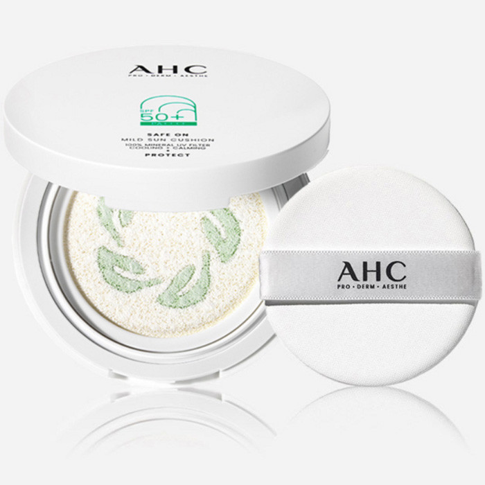 AHC Safe ON Mild Sun Cushion 25g SPF50+ PA++++ K Beauty Skincare Face Sunscreen