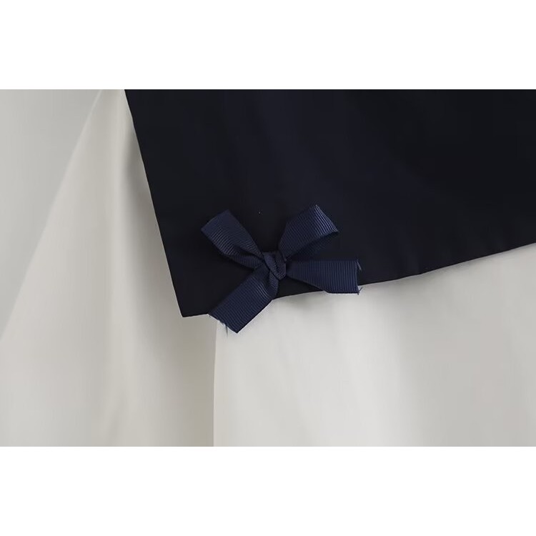 ที่มีคุณภาพสูงผู้หญิงผ้าฝ้ายเสื้อเสื้อ เจเค สไตล์ใหม่กองทัพเรือปกโบว์หลวมผู้หญิงแขนสั้นเสื้อฤดูร้อนเสื้อสาว - รูปที่ 5