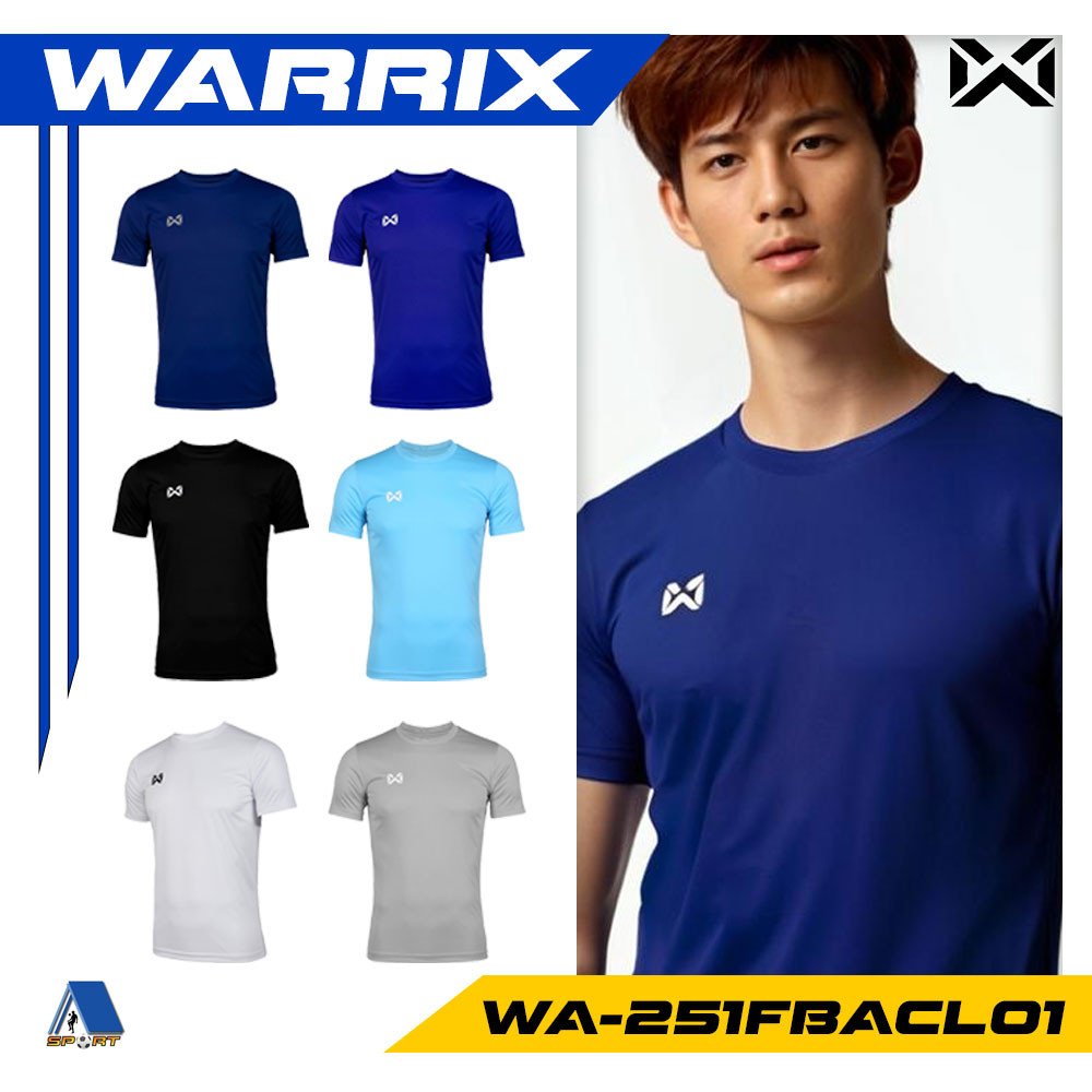 [[ส่งฟรี!! มีเงินคืน]] Warrix เสื้อฟุตบอลคอกลมแขนสั้น “Basic One” รุ่น WA-251FBACL01 แท้100%