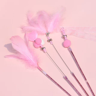 ของเล่นสำหรับแมว แท่งเล่นสำหรับแมว ขนนกตกลงมา แท่งล่อสำหรับแมว (พร้อมส่ง) CW63