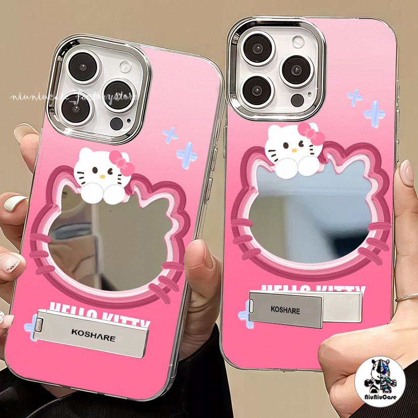 🔥GOOD🔥 Case For iPhone 11 13 16 15 14 12 Pro Max เคสไอโฟน11 XSMAX XR 8Plus เคส เคสแมว กระจก กรณีโทรศัพท์มือถือชุบกระจ