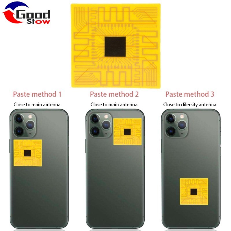 [3C&Auto]สติ๊กเกอร์ขยายสัญญาณ FPC พรีเมี่ยม - บูสเตอร์เสาอากาศมือถือ 3 ซม. พร้อมเคลือบสีทอง ลดการรบกวนแบบคงที่ในเรือ