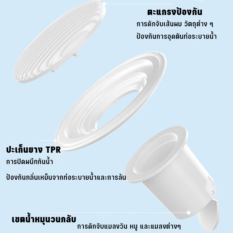 ตะแกรงกันกลิ่นซิลิโคน แผ่นปิดท่อระบายน้ำ ทนทานต้านการกัดกร่อน ป้องกันท่อตัน ใช้ห้องน้ำ ครัว - รูปที่ 4