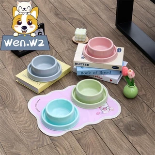 wen.W2【แก้ปัญหามด】ชามอาหารสัตว์ กันลื่น ทำจากพลาสติกรีไซเคิลทนทาน เรียบง่าย ใช้งานดี