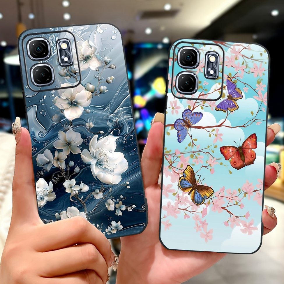 เคส Infinix Smart 9 X6532 ความงามแมวน่ารักแฟชั่นดอกไม้ทาสีฝาหลังสมาร์ท 9 เคสโทรศัพท์ Infinix