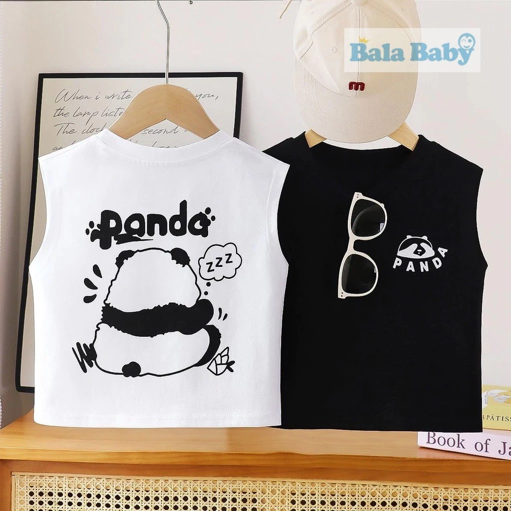 เสื้อแขนกุดเด็ก เสื้อยืดเด็กผู้ชาย เสื้อกั๊ก แฟชั่นเกาหลีน่าร้อน Size 80-120 cm BXT24 thumbnail 3