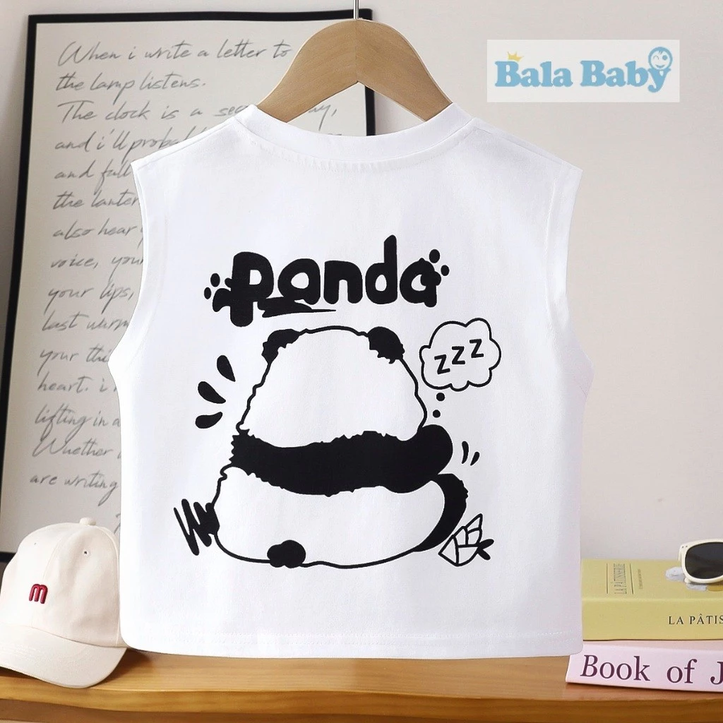 เสื้อแขนกุดเด็ก เสื้อยืดเด็กผู้ชาย เสื้อกั๊ก แฟชั่นเกาหลีน่าร้อน Size 80-120 cm BXT24 thumbnail 7