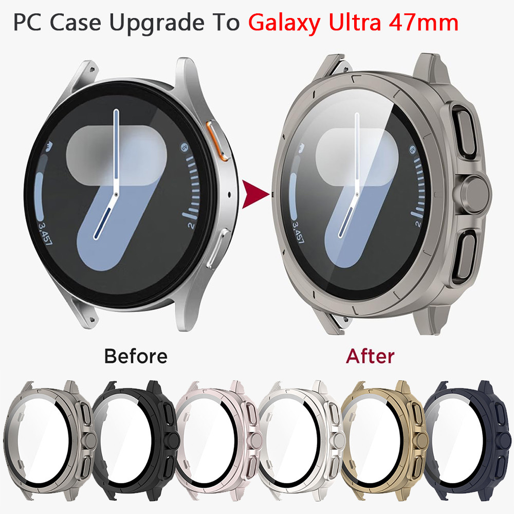 PC สําหรับ Samsung Galaxy Watch 7 40 มม.44 มม.Hard Protector กระจกนิรภัยฝาครอบหน้าจอรูปลักษณ์อัพเกรด Galaxy Ultra 47 มม.