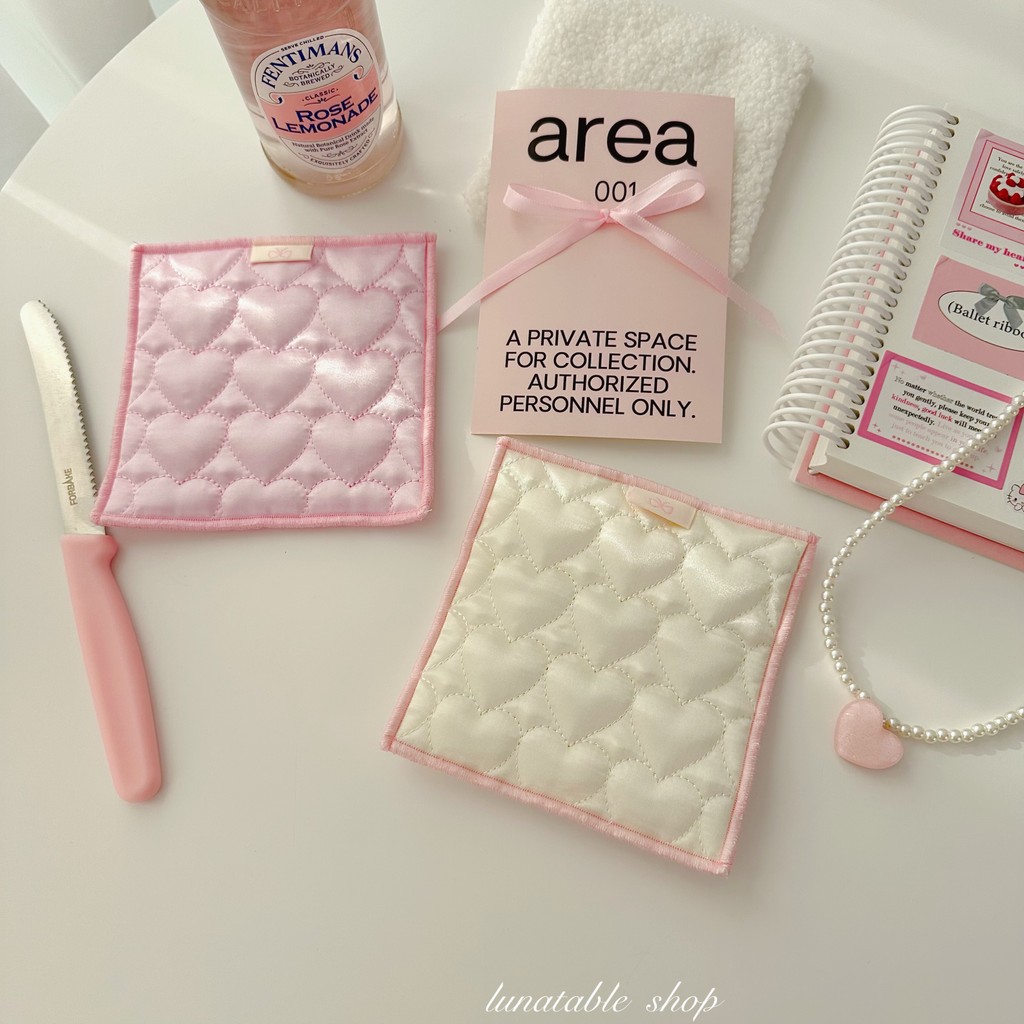Ins Pink Love Coaster Girl Heart สินค้าน่ารัก Photo Props พื้นหลังเกาหลีตกแต่ง Dopamine เครื่องประดับ