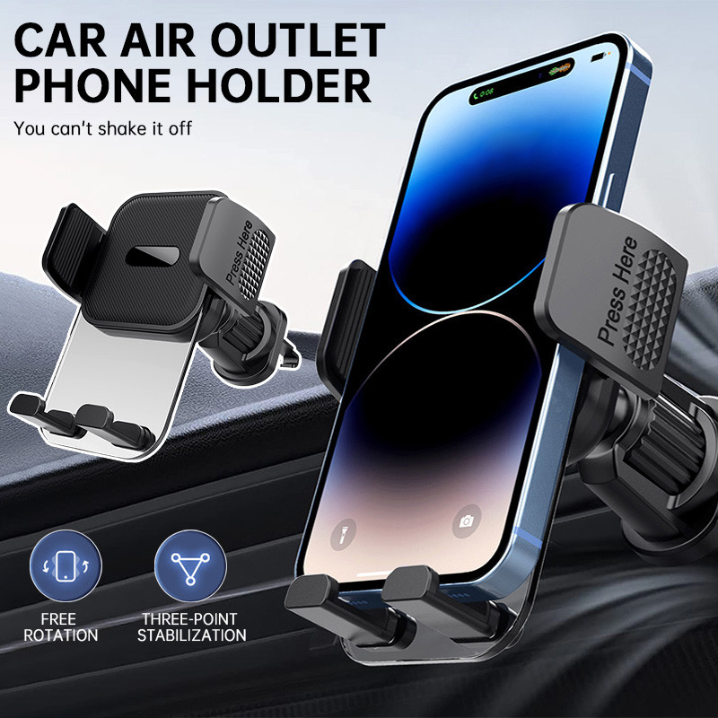 Car Holder ที่วางโทรศัพท์ในรถยนต์ Air Vent ขาตั้งโทรศัพท์มือถือในรถยนต์ ตะขอโทรศัพท์มือถือนำทางวงเล็บหมุน 360 ° สําห