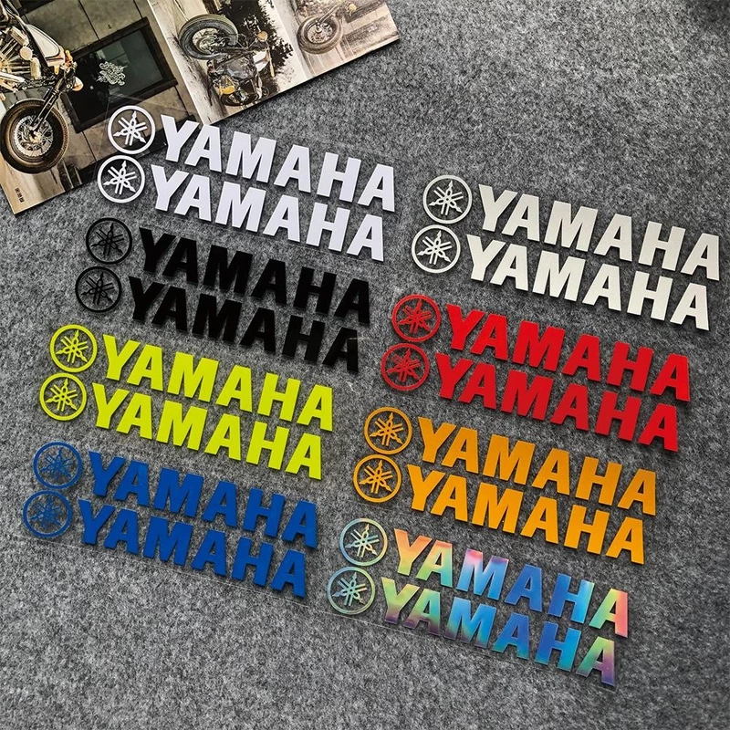 1 คู่ YAMAHA โลโก้สติกเกอร์กันน้ําสําหรับรถจักรยานยนต์สะท้อนแสง Decals Nax Tmax 530 Xmax Nmax Smax Mio Fino Aerox Sniper
