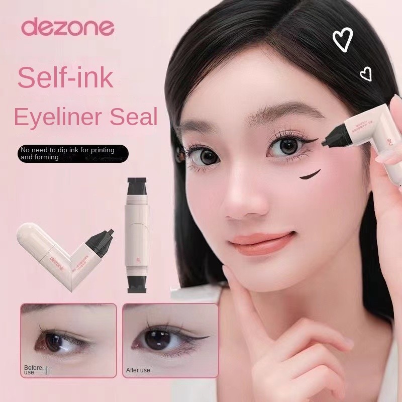 Dezone Daizhuang อายไลเนอร์ซีลแบบบูรณาการที่แม่นยํา Outline Eyeliner แบบพกพา