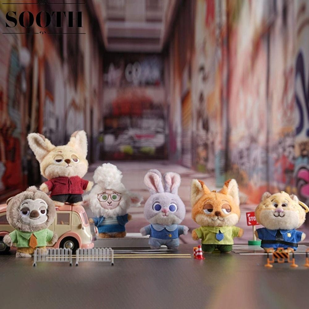 จี้กระเป๋าเป้ SOOTH, Zootopia Nick Wilde ตุ๊กตาของเล่นตุ๊กตา, น่ารัก Judy Hopps นุ่ม 12 ซม. พวงกุญแจของขวัญเด็ก