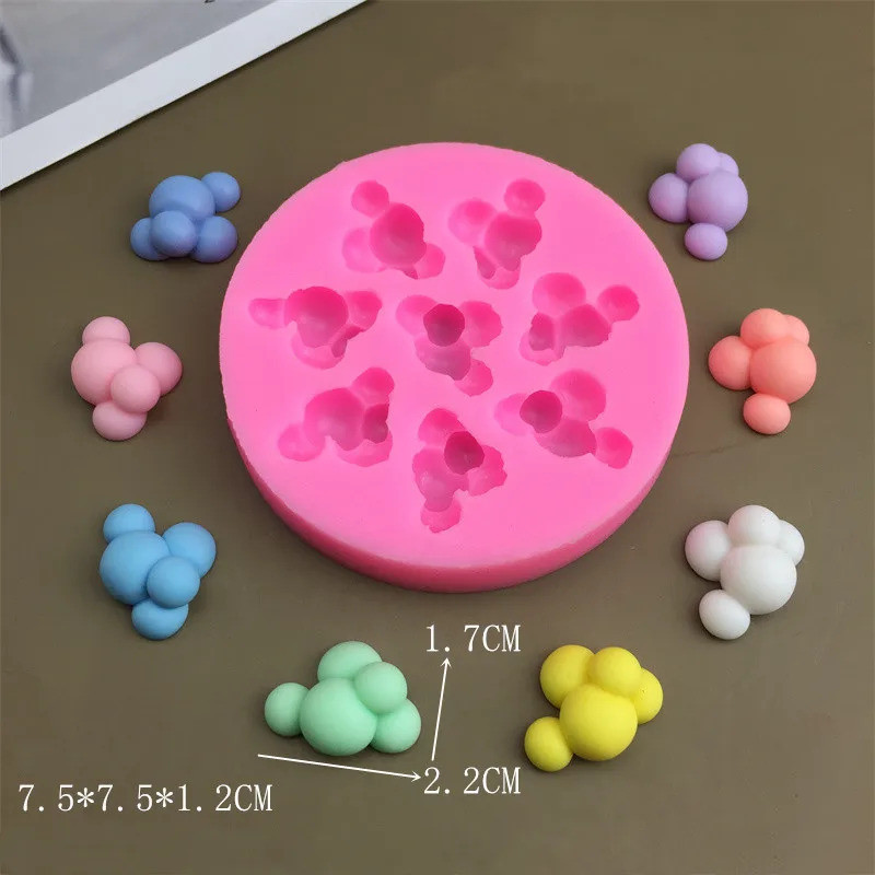 มินิรอบ/หัวใจ/ดอกไม้/ดาวรูปร่างแม่พิมพ์ซิลิโคน ทําเอง ฉ ออนดานท์ เค้กขอบเครื่องมือตกแต่งช็อคโกแลต กัมเพส เรซิ่นดินแม่พิมพ์ - รูปที่ 3