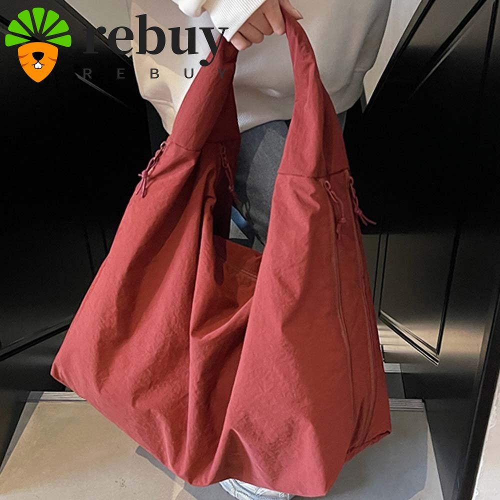 ซื้อซ้ํา สะพายไนลอน,สบายๆซิปคู่ออกแบบความจุขนาดใหญ่ถุงสิริ,ใต้วงแขนกระเป๋าหลายกระเป๋าสไตล์ญี่ปุ่นนุ่มอเนกประสงค์ บีบอัด กระเป๋าถือทําง