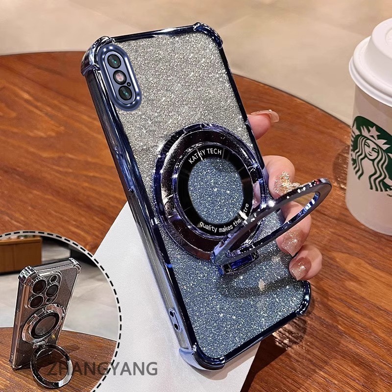 สําหรับ iPhone X Xs Xr Xs Max Clear กรณีหนาชุบซิลิโคน ShockProof เคสโทรศัพท์ CCCCA10 - รูปที่ 5