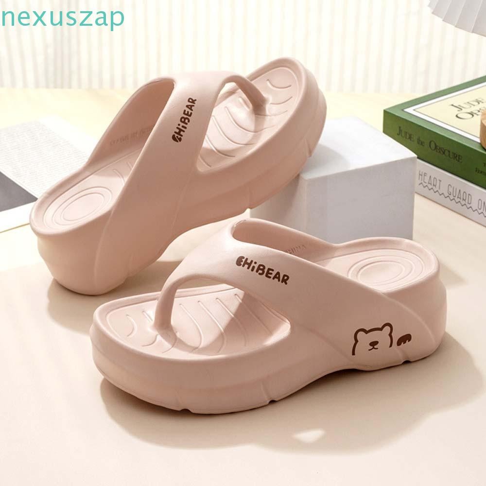 NEXUSZAP รองเท้าแตะ EVA หนา Soled, รองเท้าแตะ EVA หนากันลื่น, สระว่ายน้ําการ์ตูน Soft Resilience ห้องน้ํารองเท้าแตะฤดูร้อน