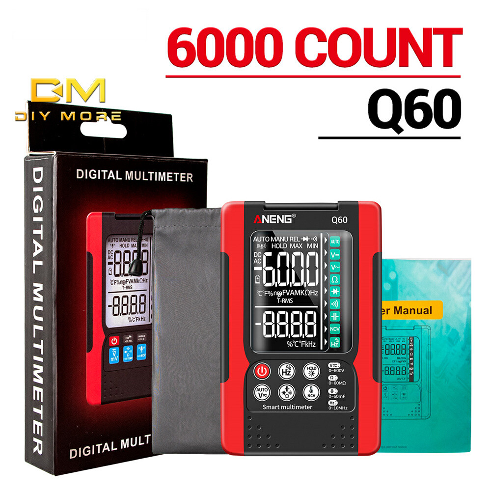DIYMORE Q60 มัลติมิเตอร์แบบอัจฉริยะเผาแบบดิจิตอล