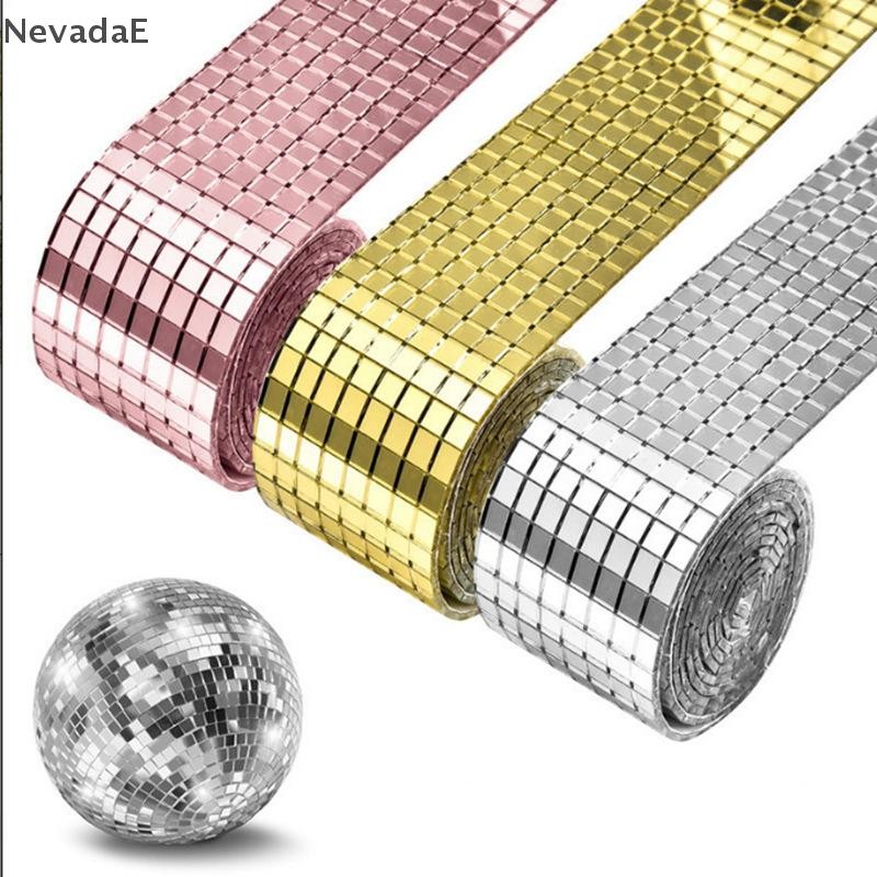ND 4*60 ซม.ดิสโก้ DIY กระจกอะคริลิคสติ๊กเกอร์ติดผนัง Self-กาวตกแต่งบ้านตกแต่งผนัง A