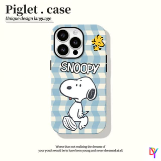 Creative Snoopy iphone 16/17pro เคสโทรศัพท์ Iphone15Promax ฟิล์มใหม่ 2-in-1 14/13Promax 12/11promax 7/8Plus Xsmax ฝาครอบป้องกันสองชั้น