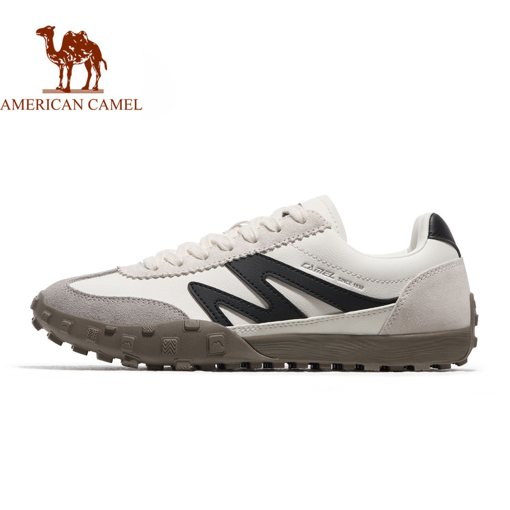 AMERICAN CAMEL Mens Low-Top Casual รองเท้าผ้าใบ Retro รองเท้าสไตล์เยอรมัน