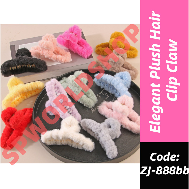 Elegant Plush กิ๊บติดผม Claw แฟชั่นสไตล์เกาหลี Big Hair Clamp เครื่องประดับผมผู้หญิง ZJ-888bb