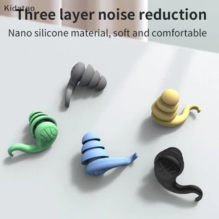Kidatao ที่อุดหูกันเสียงสําหรับการนอนหลับซิลิโคนอ่อนนุ่มหู Muffs Noise Protection Travel Reusable Protection Sound Blocking Ear Plugs ใหม่