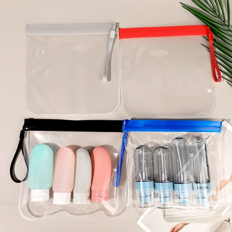 1/3 ชิ้น Travel กระเป๋าเก็บเครื่องสําอาง - EVA โปร่งใส Zip Lock Seal กระเป๋า - กระเป๋าสําหรับชุดชั้นในและถุงเท้าและอุปกรณ์อาบน้ํา - มัลติฟังก์ชั่น กันน้ํา ประหยัดพื้นที่ - Sundries Organizer