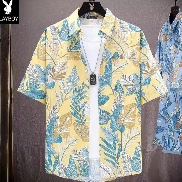 Hawaii Shirt เชิ้ตลายดอก แขนสั้น ทรงหลวม สไตล์เรโทร thumbnail 5