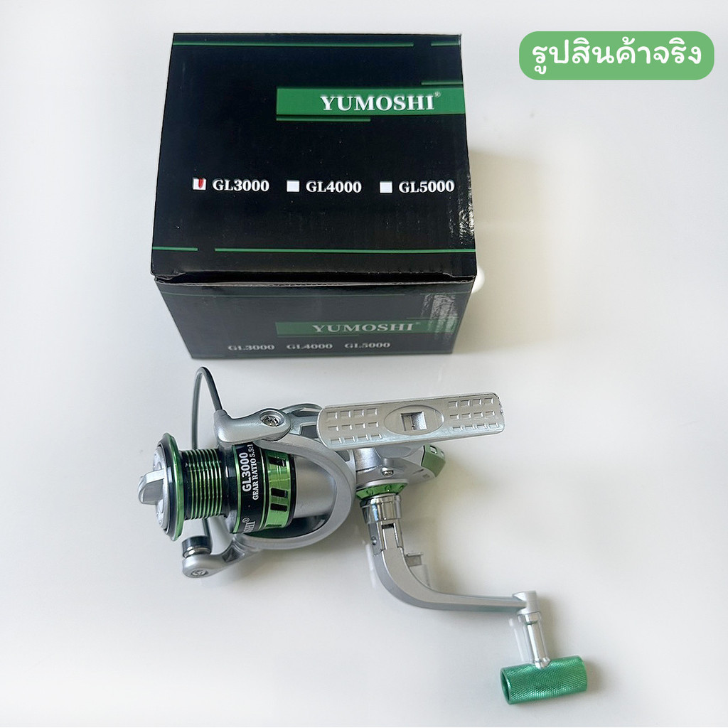 รอกสปินนิ่ง Yumoshi สปูนโลหะ รุ่น GL1000-5000 Spinning Reel  5.5: 1 / 12 BB รอกตกปลา อุปกรณ์ตกปลา - รูปที่ 4