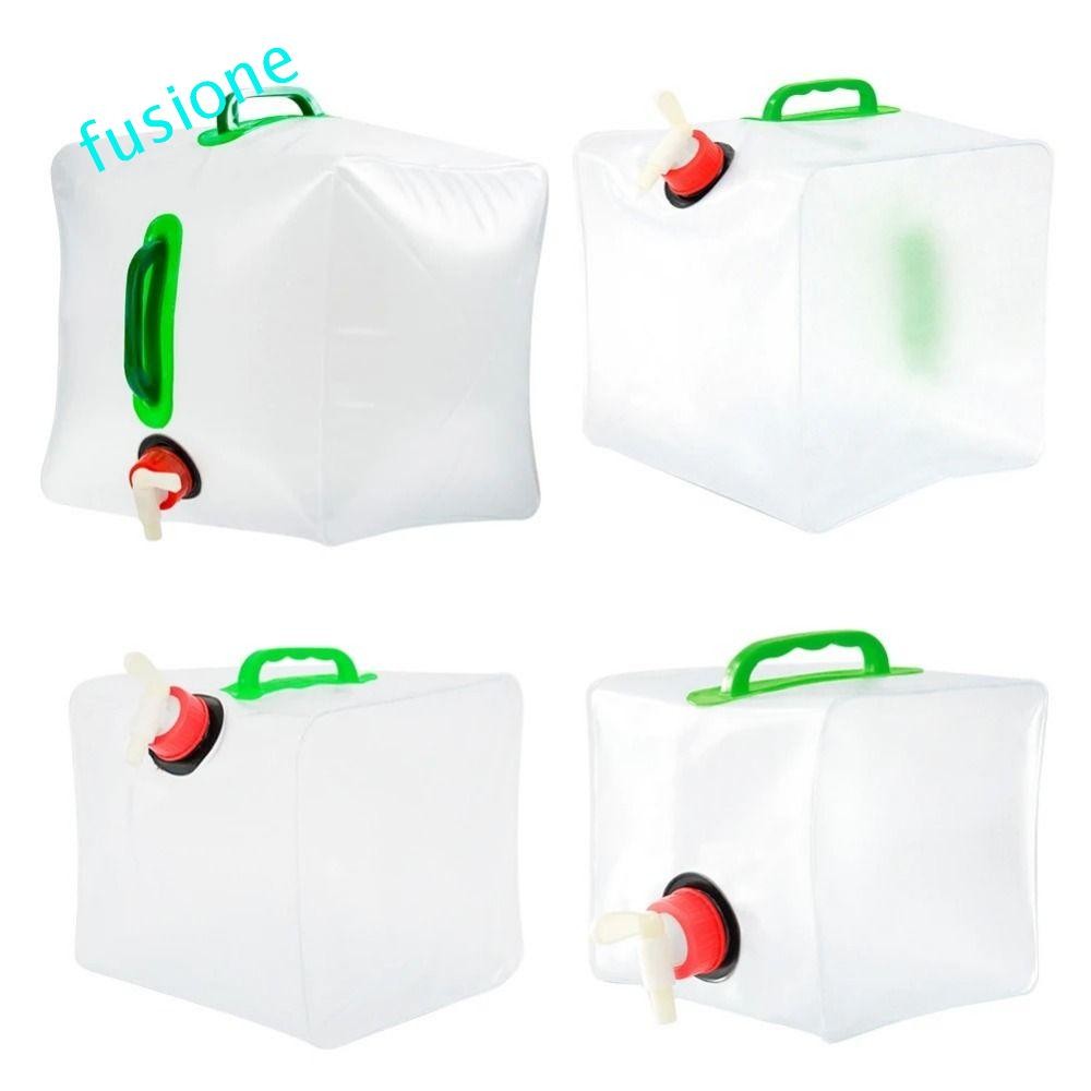Fusionedge ถุงน้ําพับได้, ถังเก็บน้ํากลางแจ้งแบบพกพา 5L/10L/15L/20L, ความจุขนาดใหญ่ทนทานน้ําหนักเบาถังเก็บน้ําแบบพับได้ปิคนิค
