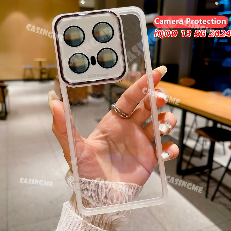 Iqoo 13 5G 2024 ปลอกโปร่งใสสําหรับ iQOO 13 iQOO13 13iQOO 4G 5G 2024 เคสโทรศัพท์ชุบโปร่งใสนุ่มบางใสกล