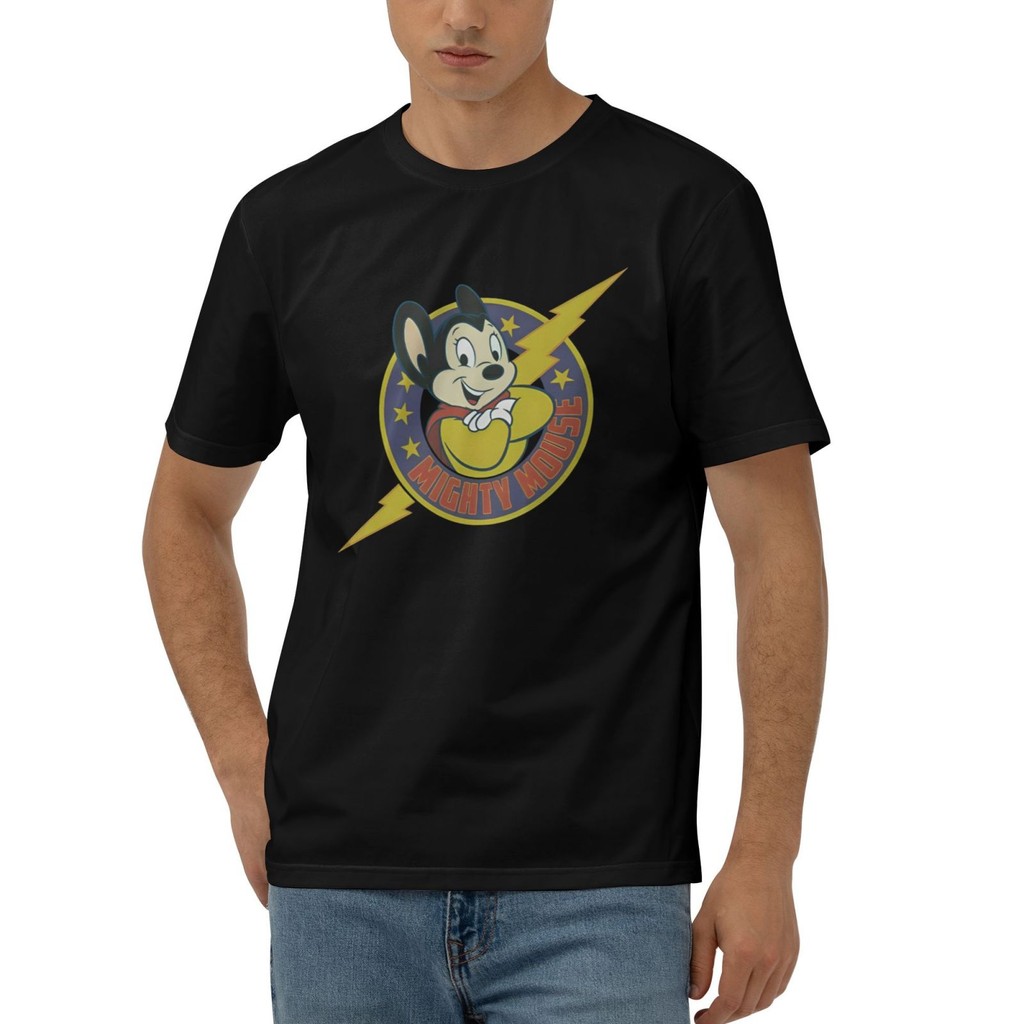 เสื้อยืดผ้าฝ้าย Mighty Mouse Mighty Hero