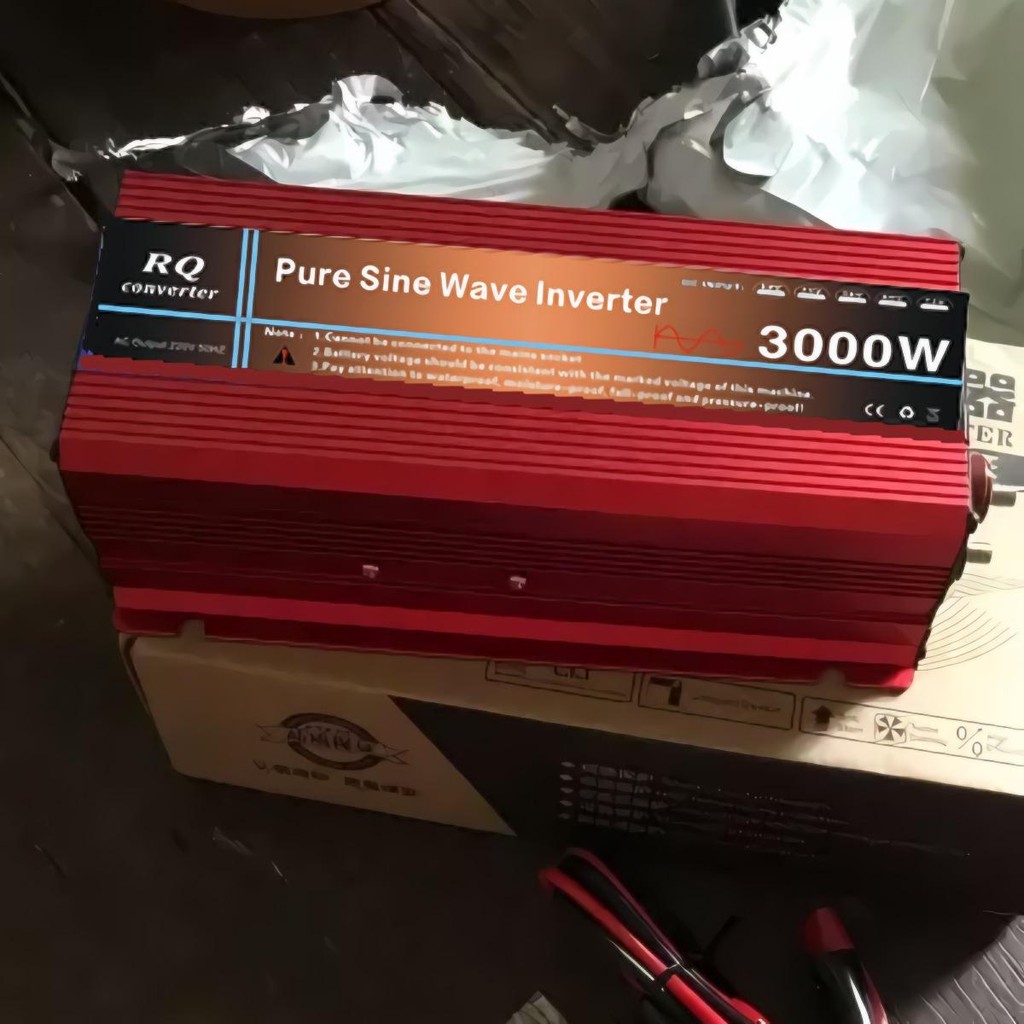 RQ3000W SUOERอินเวอร์เตอร์ STA-500 LED DC 12V To AC 230V Solar Power Inverter - Silver - Intl แปลงไฟ