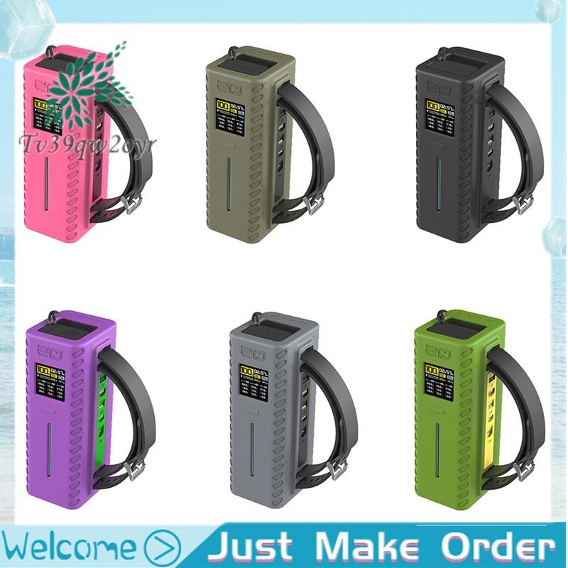 Tv39qw2oyrSIKAI เคสซิลิโคนสําหรับ CUKTECH No.20 Power Bank USB C Cable Organizer พร้อมที่จับออกแบบเห