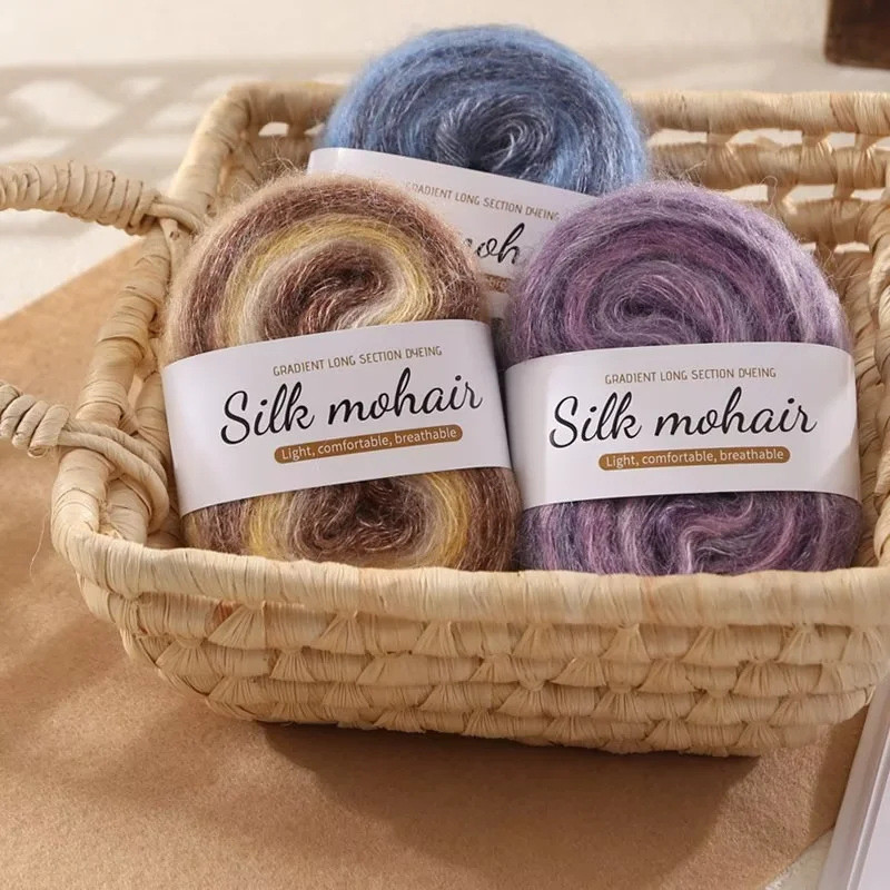 สต๊อกพร้อมจัดส่งที่รวดเร็ว Hand-dyed Silk Gradient Medium รูปที่ 2