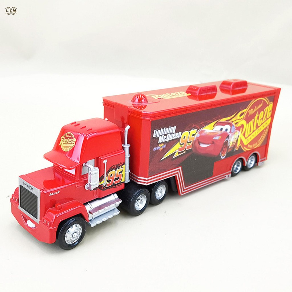 รถยนต์ Lightning McQueen รถบรรทุก Mack ลุงของเล่นภาชนะเก็บที่ทนทานรถบรรทุกของเล่น