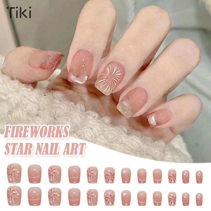 เล็บปลอมเจล ร้านไทยเล็บปลอมกันน้ำ กล่องละ 24 ชิ้น พร้อมส่ง